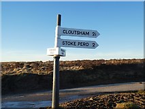 SS8641 : Signpost at Porlock Post by David Smith