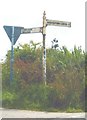 SW6331 : Old Direction Sign - Signpost near Nancegollan, Crowan parish by Milestone Society