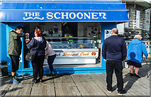 SH7882 : The Schooner seafood stall, Llandudno Pier by Matt Harrop
