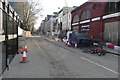 Building works on Melton Street for HS2