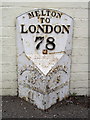 Old Milepost by the B1438, The Street, Melton