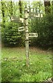 Old Direction Sign - Signpost by Lodge Plantation, Lanhydrock parish