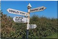 Direction Sign - Signpost north of Farringdon Hill