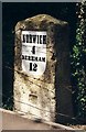 Old Milestone by the A1074, Dereham Road, Costessey parish