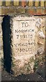 Old Milestone by the B1150, High Street, Coltishall Farm