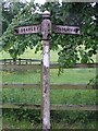 Old Direction Sign - Signpost by Cholderton Road, Quarley parish