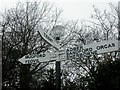 Old Direction Sign - Signpost in Hummer, Trent parish