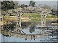 SO8844 : Chinese Bridge reflected in Croome River by Philip Halling