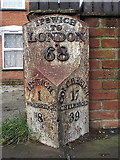 TM1544 : Old Milestone by London Road, Ipswich by R Mudhar & D Riseborough