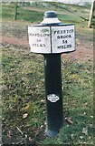 SJ9923 : Old milemarker north of Great Haywood Junction, Colwich by Milestone Society