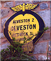 Old AA and Motor Union winged badge on Haw Lane, Olveston
