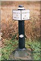 Old milemarker by the Caldon Canal, Milton