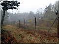 Fenced disused quarry