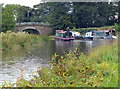 Narrowboats next to Ratcliffe Bridge No 75