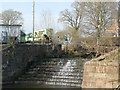 Cranage weir with old sluice