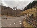 NH5223 : Hairpin bend and bridge over the Allt Chearc by valenta