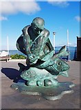 TR3752 : "Embracing the Sea" sculpture, Deal, Kent by P L Chadwick
