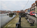 NZ9010 : Benches on the harbourside, Whitby by Malc McDonald