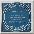 Plaque on the promenade at Newbiggin-by-the-Sea