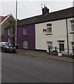 Purple houses in Treforest