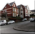 Christchurch Road houses alongside a steep ascent, Newport