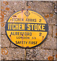 Old circular AA Sign on Manor Farm, Itchen Stoke