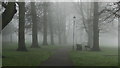 Pershore - Abbey Park in the fog