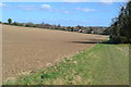 Looking back towards Droxford from permissive path on field edge