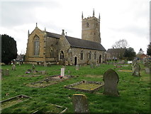 TF0889 : The Church of St Peter and St Paul with part of its burial ground in Middle Rasen by Peter Wood