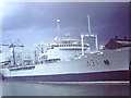 NZ2963 : INS Kharg alongside Walker Naval Yard 1982 by John Stephen