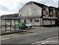 Bus stop and shelter near Machen Top Club