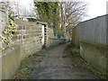 Urban footpath off Newlaithes Gardens