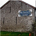 The Courtyard name sign, Standard Street, Crickhowell