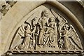 SO8454 : Tympanum above the west door of Worcester Cathedral by Philip Halling