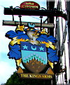 Kings Arms name sign, High Street, Prestbury