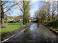 Large puddle on The Crescent, Machen