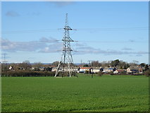 TA0936 : Pylon in field near Wawne by JThomas