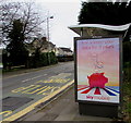 Roll & keep your data for 3 years advert on a Caerphilly Road bus shelter, Bassaleg