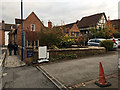 Entrance to car park and rear of Lord Leycester Hospital, Brook Street, Warwick