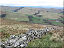 NT9027 : Dilapidated stone wall below Wester Tor by Geoff Holland
