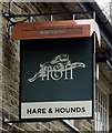 Sign for the Hare & Hounds, Mill Brow