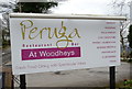 Sign for the Peruga Restaurant Bar