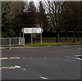 B4275 distance and direction signs facing the Cwmdare Road junction, Aberdare