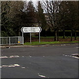 SN9803 : B4275 distance and direction signs facing the Cwmdare Road junction, Aberdare by Jaggery