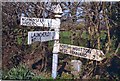 Old Direction Sign - Signpost by Worminster Batch, North Town