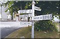 Direction Sign - Signpost on the B3165 Martock Road at Long Sutton