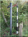 Old Direction Sign - Signpost by Talbot Avenue, off Brimstage Road