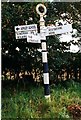 Old Direction Sign - Signpost by Mobberley Road, Ashley