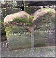 SJ4287 : Old Boundary Marker by Church Road, Woolton by Milestone Society