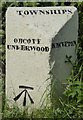 SK1948 : Old Boundary Marker by the B5035, Kniveton parish by Milestone Society